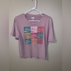 Tailgate Coca Cola Tshirt, Purple, Design, Size Medium